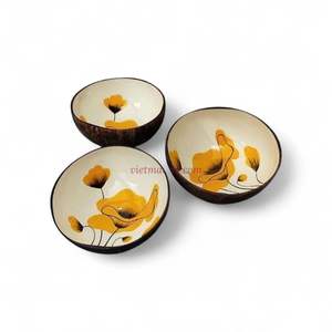 Bol en noix de coco incrusté de nacre, motif personnalisé en gros pour la maison et la table, Vietnam - Product Image 2