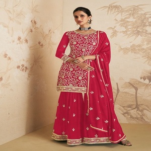 Alta demanda Real Georgette Salwar Kameez para mujeres de proveedor indio traje paquistaní a precio de exportación - Product Image 3
