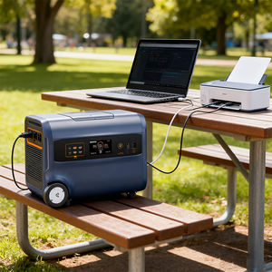 Zlwm 2400Wh แหล่งจ่ายไฟกลางแจ้ง2400W LiFePO4แบบพกพาพร้อมระบบชาร์จเร็วสำหรับ RV ตั้งแคมป์และโดรน - Product Image 2