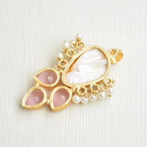 Pendentifs en or plaqué vintage, fabrication artisanale, bijoux pour femmes, prix d'usine, OEM ODM - Product Image 4
