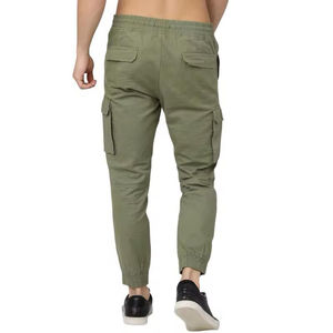Pantalon cargo de jogging personnalisé uni en coton et polyester pantalon de jogging vierge baggy surdimensionné en polaire pantalon de survêtement pour hommes - Product Image 3
