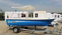 SAFTER MARINE STAR 480CM Fiberglas Balıkçı Teknesi Dıştan Takma Motor Benzinli 50HP 550kg Taşıma Kapasitesi 30mph Maksimum Hız