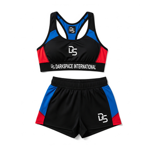 Conjuntos de gimnasio para mujer recién llegados al por mayor, conjunto de Top corto con cintura elástica, ropa deportiva hecha en fábrica, gran oferta, ropa deportiva sólida ajustada - Product Image 6