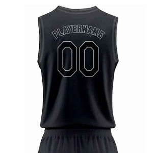 Vêtements de basket-ball noir personnalisés par sublimation Maillot de basket-ball en maille respirante pour hommes jeunes Uniforme de basket-ball sublimé complet OEM - Product Image 4