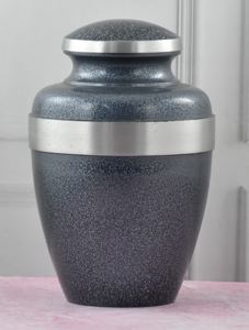 Belle urne funéraire en métal noir pour cendres adultes Urne souvenir étanche pour restes humains - Product Image 2