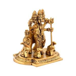 Dattatreya tridev ทองเหลือง Datta Idol เทพเจ้าวัวมงคล - Product Image 2