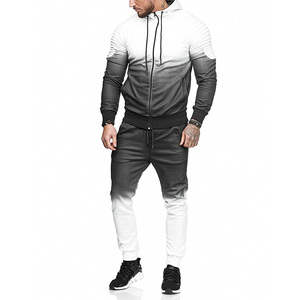 Chándal con logotipo personalizado para hombre con cremallera completa de alta calidad para primavera y verano, conjuntos de chándal para hombre - Product Image 3