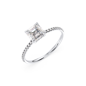 REYES Nouvelle Arrivée 14K Or Blanc Massif HPHT CVD Lab Grown Diamond Bague de Fiançailles pour Femmes IGI Certified Fine Jewelry - Product Image 1