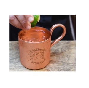Tazas de mula de Moscú de cobre orgánico puro Tazas y tazas de cobre martillado antiguo para cócteles para el hogar y los restaurantes - Product Image 1