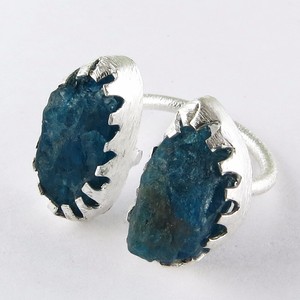 Estilo Increíble! ! Anillo de Apatita Azul Neón con Engaste de Plata de Ley 925, Certificado, Joyería de Plata, Nuevas Llegadas, Rajasthan - Product Image 2