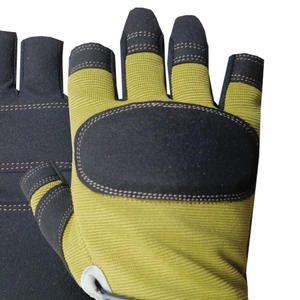 Gants de mécanicien professionnels personnalisés de haute qualité en gros Gants de mécanicien demi-doigts à bas prix fabriqués au Pakistan - Product Image 4