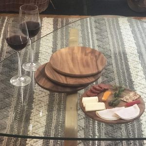 Platos Redondos de Madera Ecológicos de Lujo para Servir Charcutería, Regalos Empresariales, Fáciles de Limpiar, Vajilla - Venta al por Mayor - Product Image 3