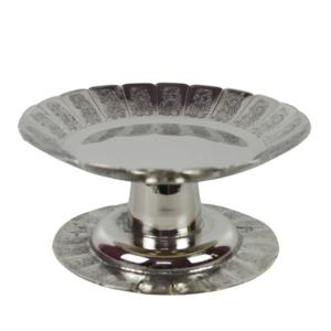 Pot de dattes turques avec support en laiton finition argentée Design arabe pour servir des dattes et des fruits pour la maison ou l'hôtel à faible coût - Product Image 2