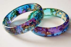 ASKING Bijoux Résine Acrylique Bracelet Bracelet Exagéré Éblouissant Multicolore Large Irrégulier Carré Acrylique Bracelets pour Femme - Product Image 4