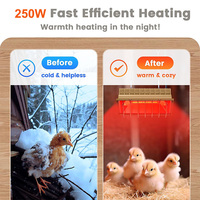 175W-250W poulet couveuse plaque chauffante poulailler chauffage lampe chauffante pour poussins bétail suspendu chauffé