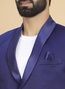 Blazer bleu royal formel pour hommes de qualité d'exportation pour les fêtes de bureau et les mariages, matière respirante disponible au prix d'exportation - Product Image 2