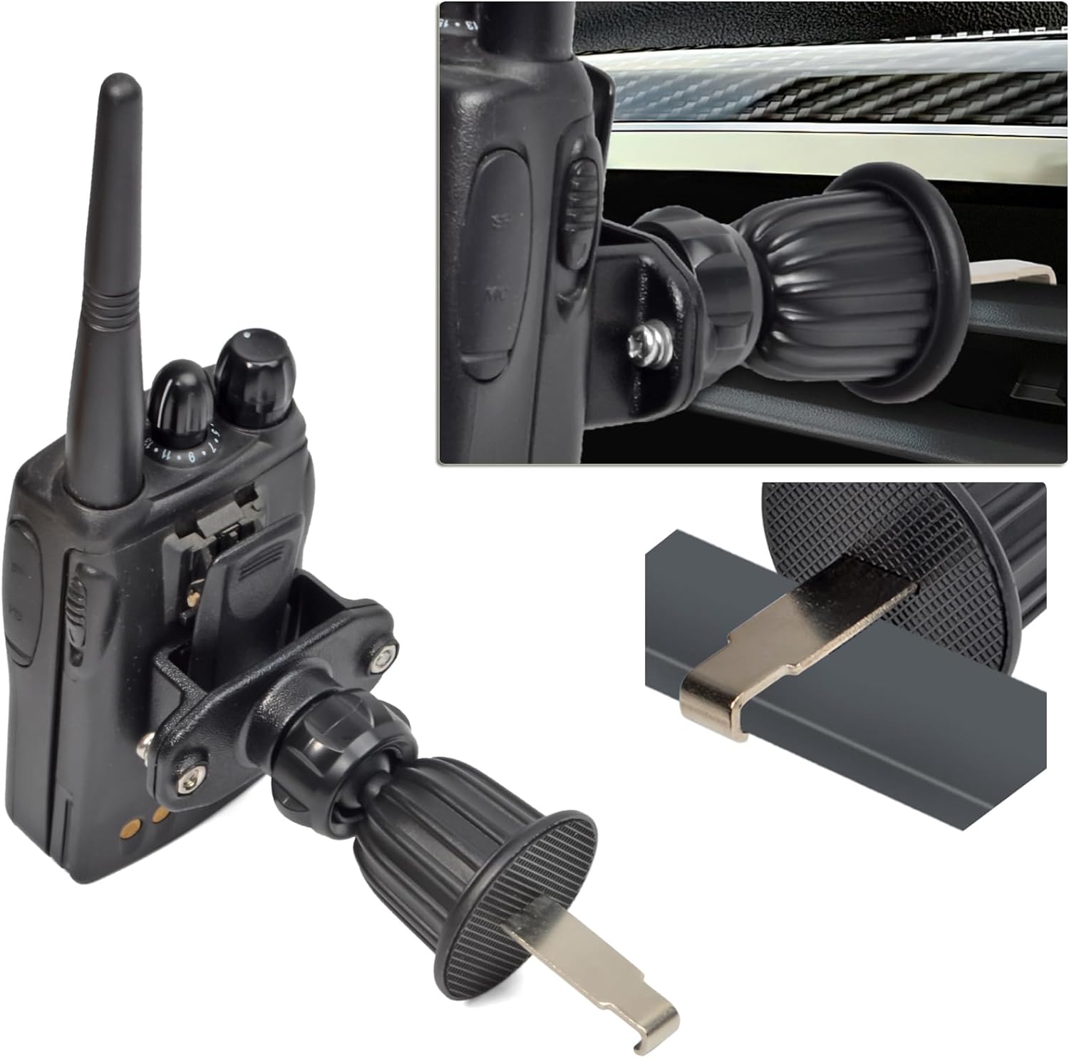Support de voiture clip pour talkie-walkie Motorola BaoFeng - Noir Support de voiture clip pour talkie-walkie Motorola BaoFeng - Noir