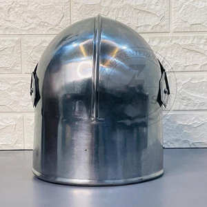 Casco con visera Barbuta Medieval hecho a mano, armadura de Caballero de cara completa, casco de guerrero de acero suave para recreación, accesorio de Evento de Cosplay justo - Product Image 4