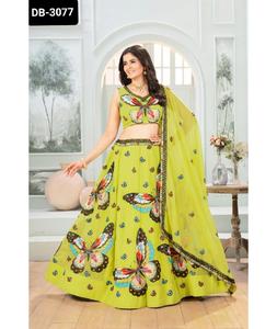 Vêtements Ethniques Indiens Fantaisie Faux Georgette Lehenga Choli avec Broderie Séquence Design Travail avec Fantaisie Travail Dupatta Ensemble pour Femme - Product Image 1