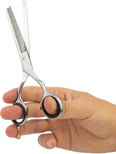 Ciseaux de coupe de cheveux professionnels, ajustables, tranchants, pour salon de coiffure, en acier inoxydable, logo personnalisé, légers, japonais - Product Image 5