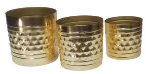 Pots à succulentes modernes et robustes en fer avec texture nid d'abeille, revêtement PE pour succulentes et cactus, décoration de jardin - Product Image 2