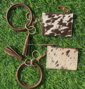 Monedero de cuero genuino Unisex con cremallera, monedero con bolsillo para llaves, tarjeteros para hombres y mujeres, billetera corta multifuncional - Product Image 5