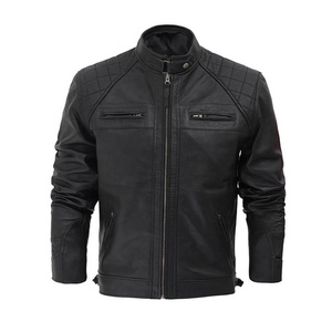 High Quality <b>Men's</b> Winter Fashion Leather <b>Jackets</b> Breathable Motorbike Customized Color Logo OEM Service Anti-Bacterial Low MOQ - Product Image 5