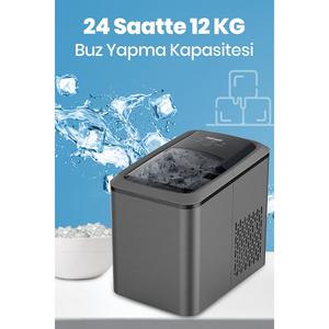 Iceberg Touch LED schermo 2.2 litro grande camera 12 Kg macchina per fare il ghiaccio in 24 ore GM7954