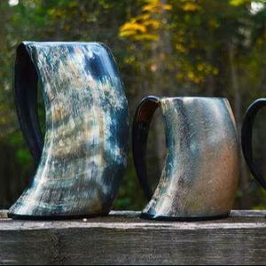 LOOK VIKING BOUILLON MUG-Écologique Fait à la main avec finition polie et base en bois Expédié par avion-REALITY HANDMADE ENTERPRISES - Product Image 1