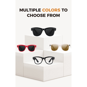 Lunettes intelligentes IA avec double caméra vidéo 1080P, boîtier de charge magnétique, monture métallique, étanches IPX4, contrôle par application - Product Image 3