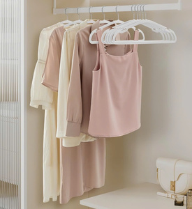 Set 50 White Velvet Plastic <b>Coat</b> Hangers Saving Design Wide Shoulder Notches 360 Degree Swivel <b>Hook</b> <b>for</b> Wardrobe Heavy Duty - Product Image 6