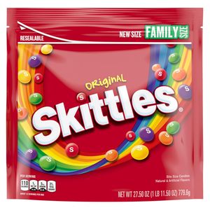 SKITTLES Original <b>Chewy</b> Candy Bulk Pack, Family Size Candy, 27.5 oz Bag (Pack of 6) - Product Image 1