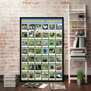 Native Animal Species <b>Poster</b> Black <b>Frame</b> for Wall Decor - Product Image 1