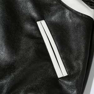 Veste de course moto en cuir respirante coupe-vent sur mesure OEM pour homme, coupe classique légèrement épaisse avec logo d'équipe - Product Image 3