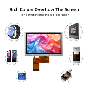 จอ TFT <span class=keywords><strong>LCD</strong></span> <span class=keywords><strong>5</strong></span>นิ้วความละเอียด800x480ตัวควบคุม ST7262 RGB อินเตอร์เฟซ40-pin มุมมองกว้างเทคโนโลยี IPS - Product Image 5