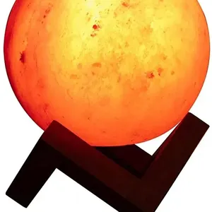 도매 최고의 품질 히말라야 보름달 천연 소금 램프 핑크 소금 램프 나무 기초 돌 공예 가정 장식