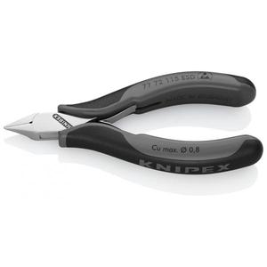 Cisaille diagonale électronique Knipex avec mini-tête, poignée polie miroir et poignées multi-composants, ciseaux et cisailles pointus - Product Image 1