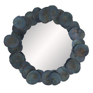 Rustic Metal <b>Wall</b> <b>Mirrors</b> <b>Antique</b> Grey Finished Border <b>Wall</b> Mounted Round <b>Mirror</b> for Home Bathroom Decorations - Product Image 1