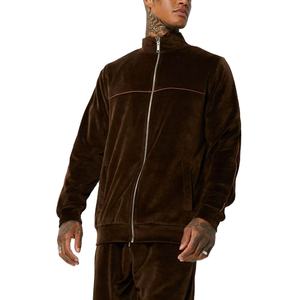 Survêtement en velours de haute qualité personnalisé pour hommes, vêtements de sport, costume en velours, survêtements en velours de luxe pour hommes, survêtement pour hommes 2026 - Product Image 5