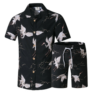 Conjunto de Camisa y Pantalones Cortos Estampados para Hombre, Secado Rápido, Ropa Casual de Verano, Conjuntos Cortos en Venta - Product Image 5