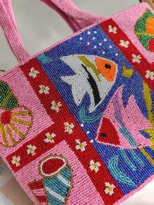 Designer coton perlé dames sac à main pochette sac à main pour une utilisation de fête au prix de gros de l'Inde - Product Image 3