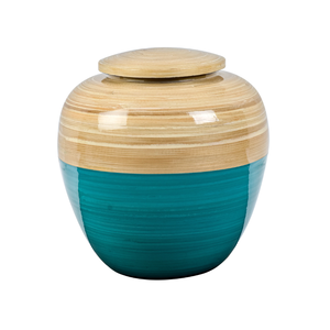 Mayorista de Vietnam fabrica urna funeraria de bambú hilado de estilo americano precio barato urnas OEM ODM para cenizas - Product Image 1