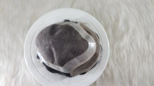 100% European Remy Hair Fine Mono Lace PU Toupee System for <b>Men</b> Kinky Straight Style Real Human Hair Replacement - Product Image 5