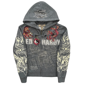 Áo hoodie nam mùa đông phong cách đường phố Harajuku đa năng, kiểu dáng rộng, chất liệu nỉ, họa tiết đầu lâu xương, phong cách Gothic Rock Mỹ 2024, kiểu Y2k - Product Image 2