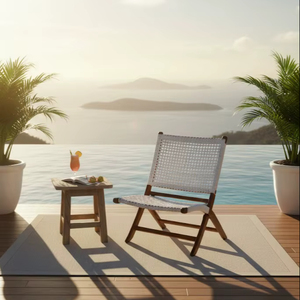 เก้าอี้พับไม้สไตล์โมเดิร์นแบบพับได้พร้อมฝาปิดถอดออกได้สำหรับเฟอร์นิเจอร์ในบ้าน - Product Image 1