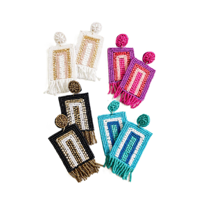 Elegant Customized Seed Beads Beaded <b>Earrings</b> Unique Modern Summer Style Embroidery <b>Fashion</b> <b>Drop</b> <b>Earrings</b> - Product Image 1