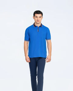 Chandail tricoté à revers à manches courtes avec col de golf, chemise à impression personnalisée de haute qualité, coupe ajustée, nouveauté d'été pour hommes - Product Image 2