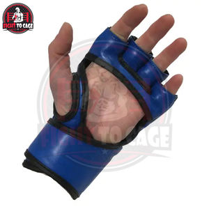 Guantes de MMA de Cuero y Microfibra con Cierre de Velcro, Soporte para Muñeca, para Boxeo, Grappling, Artes Marciales, Entrenamiento, Puñetazos, Muay Thai, Combate - Product Image 3
