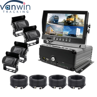 1080P H.265 4 CH Mobile DVR avec écran IPS GPS Enregistreur vidéo de voiture RJ45 Port réseau 12 mois de garantie