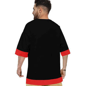 เสื้อยืดผ้าคอตตอนสำหรับผู้ชายเสื้อยืดโอเวอร์ไซส์น้ำหนักพิมพ์ลายยอดนิยมพร้อมโลโก้ออกแบบได้ตามต้องการ - Product Image 3